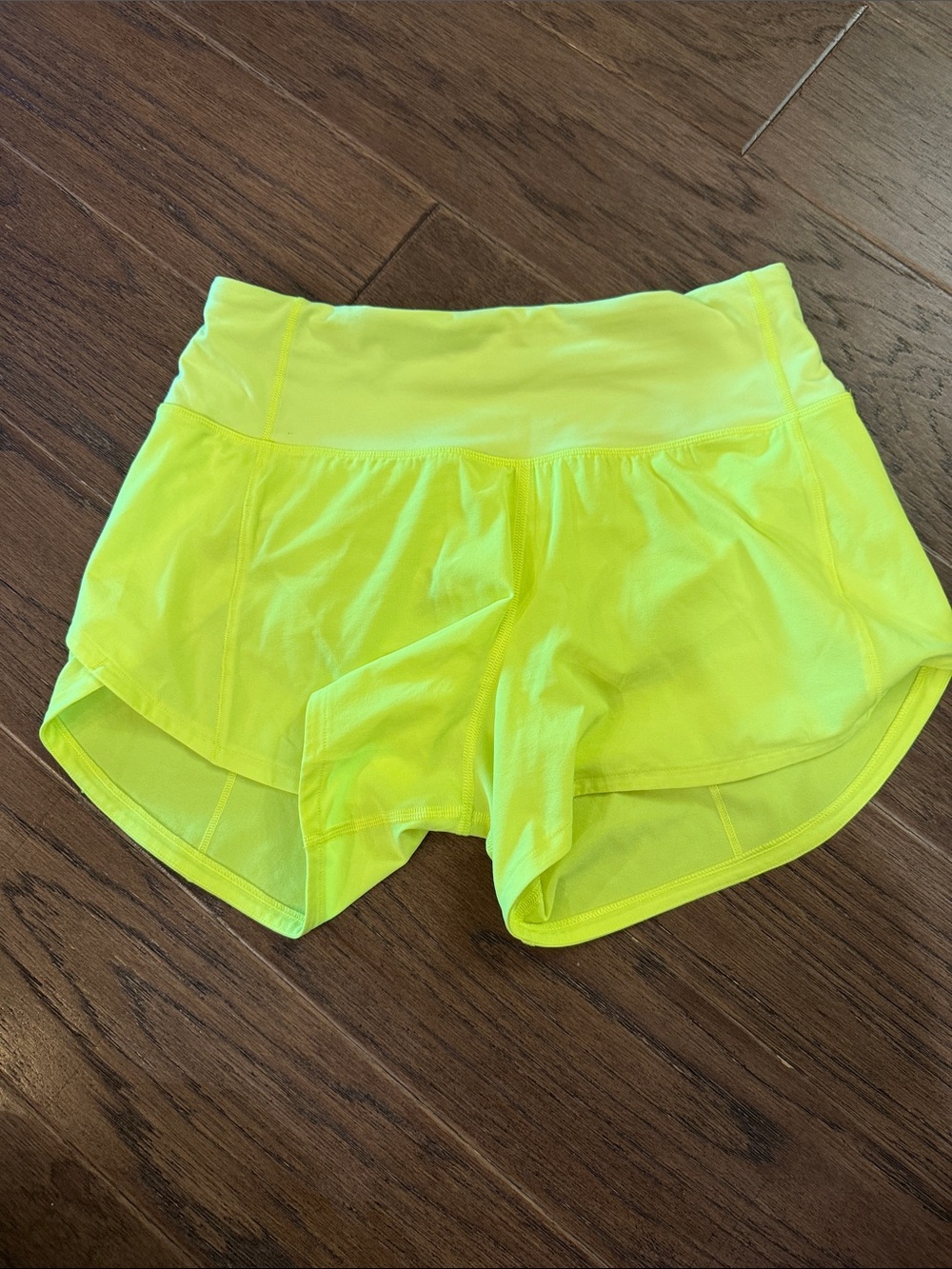 lululemon athletica Neon Lime High-Rise Athletic Shorts